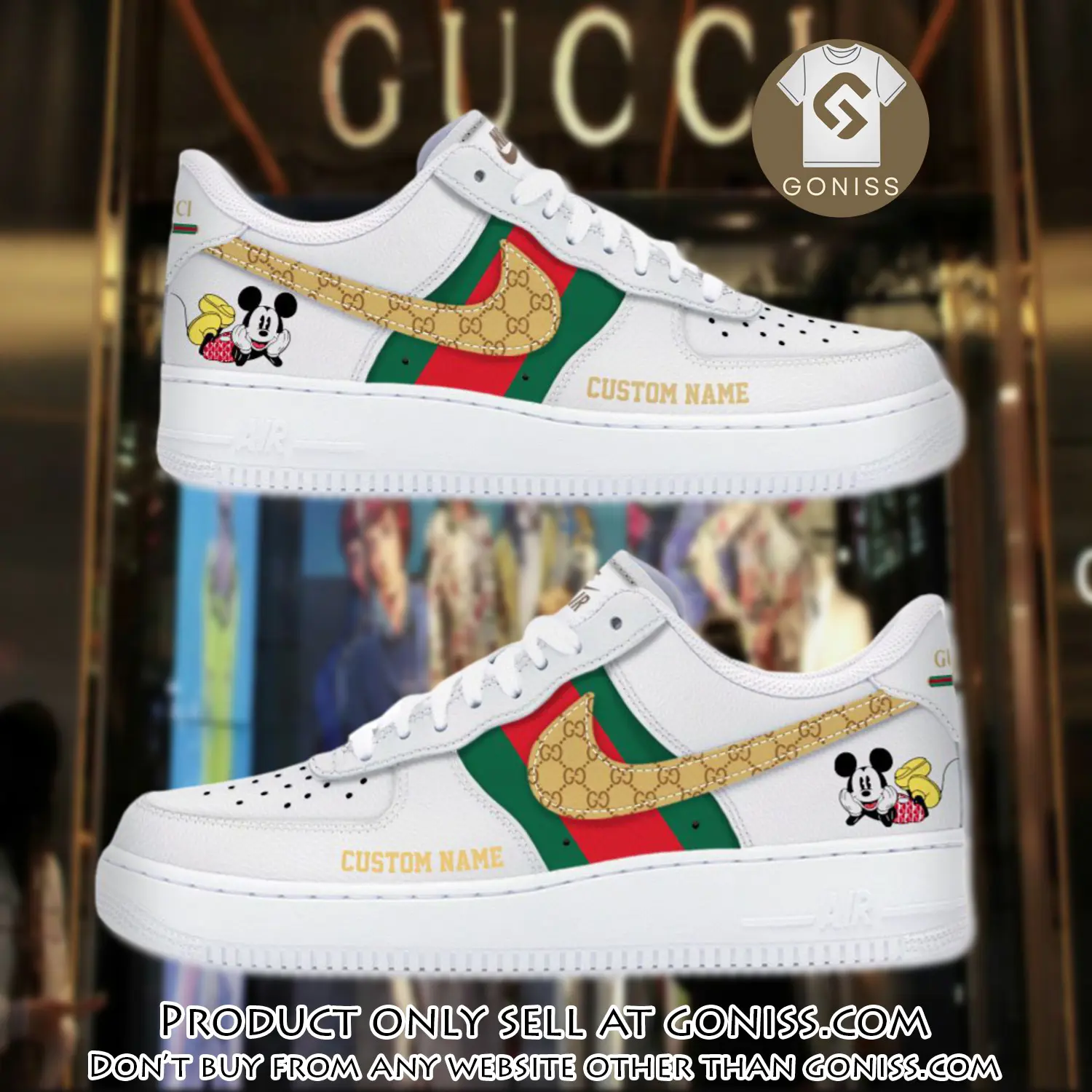 Gucci mickey mouse  luxury air force 1 sneakers limited af1 shoes oaf1022 gn5022463